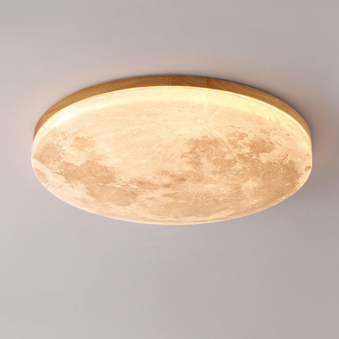 Sleek Wood LED Ceiling Light Fixtures 24W Modern Home