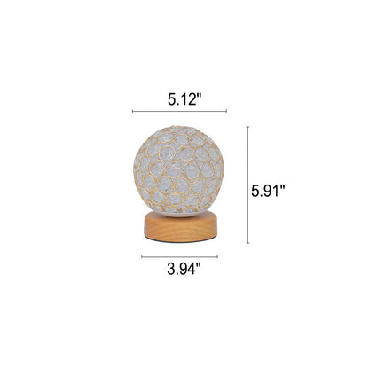 Simple Round USB LED Bedside Table Lamp