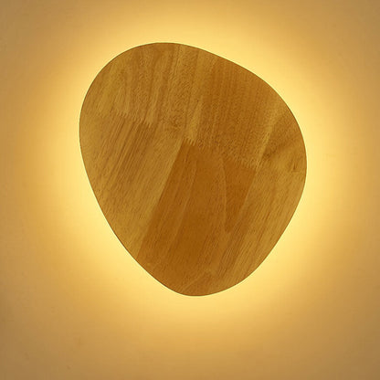 Simple Wooden LED Wall Lamp for Living Room