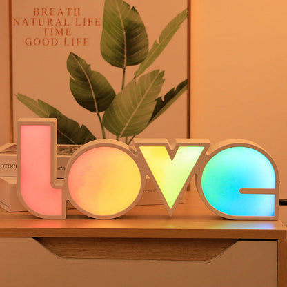 Stylish LED Letter Table Lamp for Bedroom Decor
