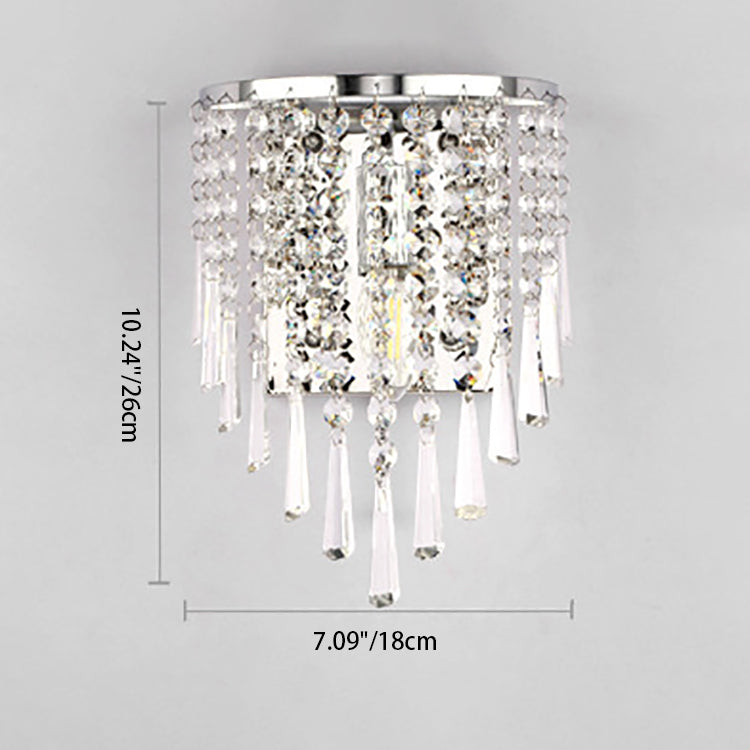 Elegant Crystal Stainless Steel Wall Lamp