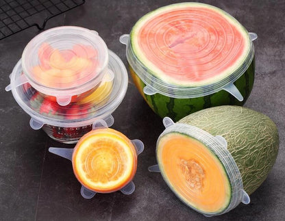 Reusable Silicone Food Covers Set