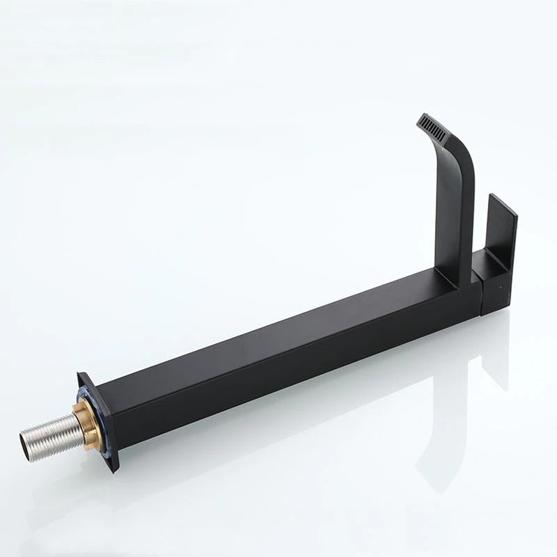 Sleek Black One-Handle Kitchen Faucet