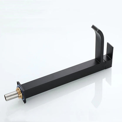 Sleek Black One-Handle Kitchen Faucet