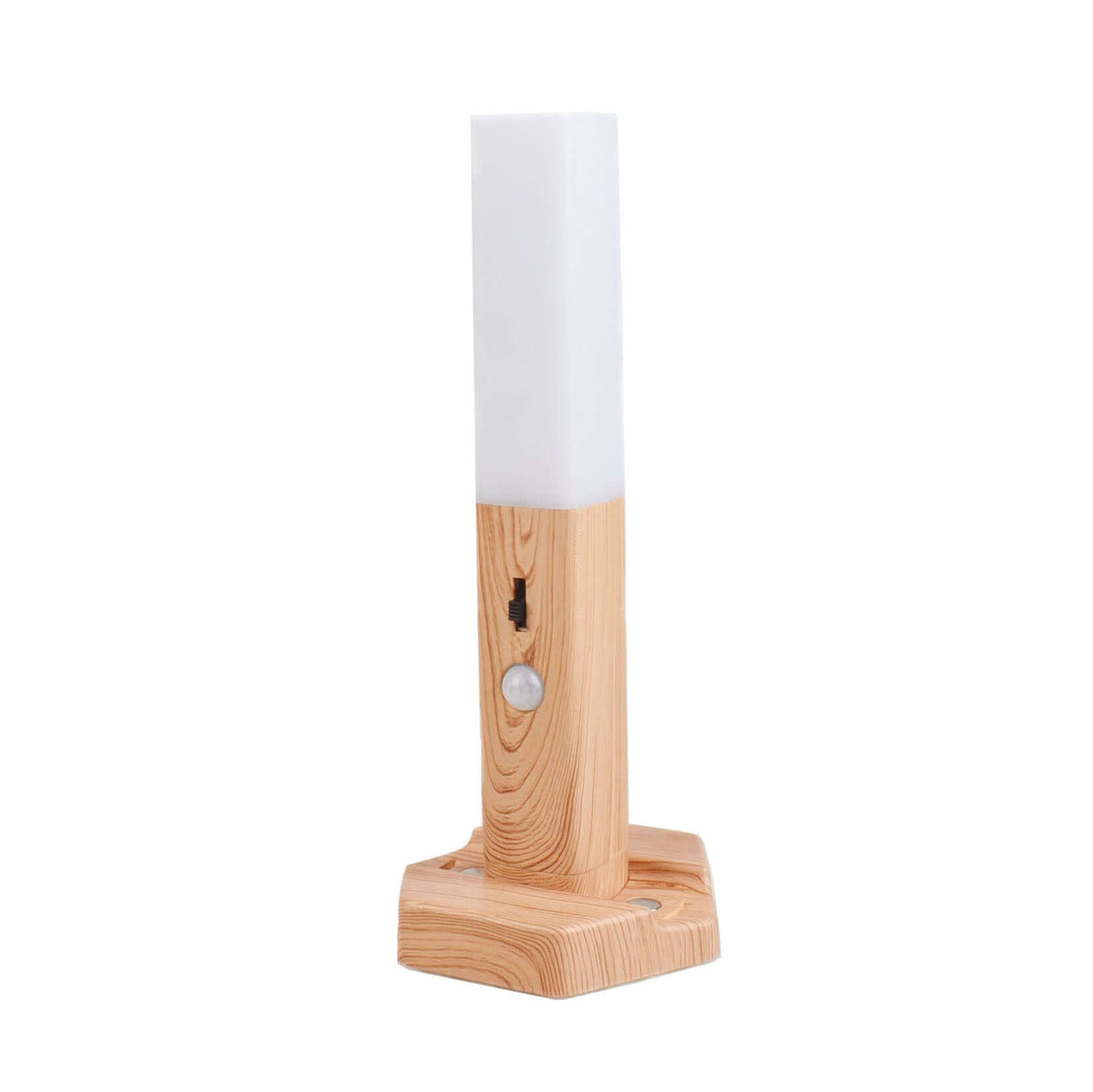 Compact Wooden LED Bedside Table Lamp