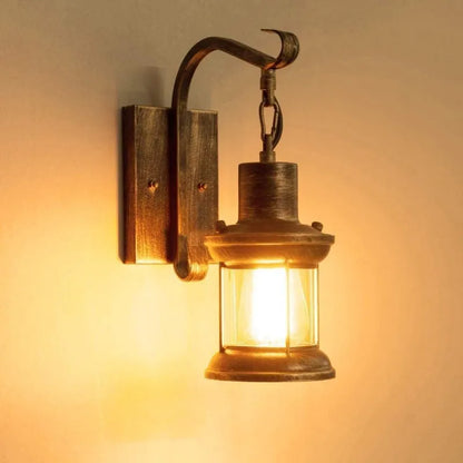 Rustic Metal Loft Wall Lamp