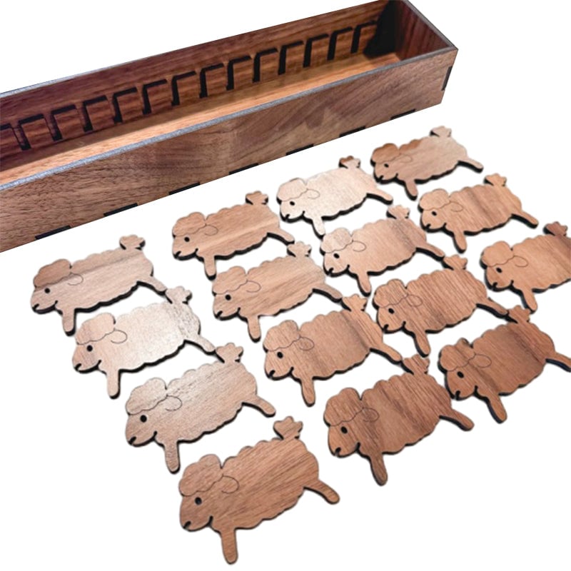 Colorful Wooden Bunny Thread Holder 16 Piece Set