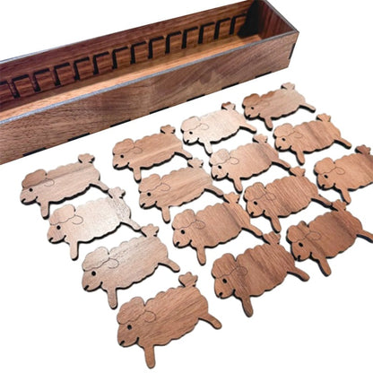 Colorful Wooden Bunny Thread Holder 16 Piece Set