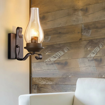 Rustic Metal Wall Light – Vintage Style E27 Sconce