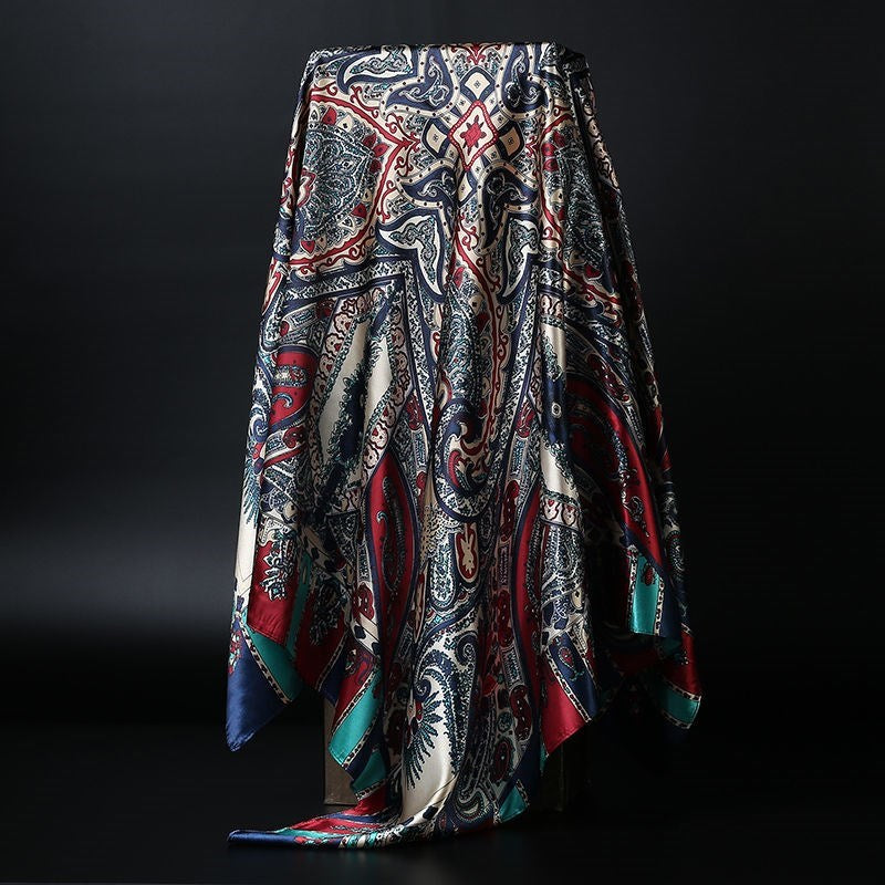 Big Soft Lightweight Square Silk Scarf