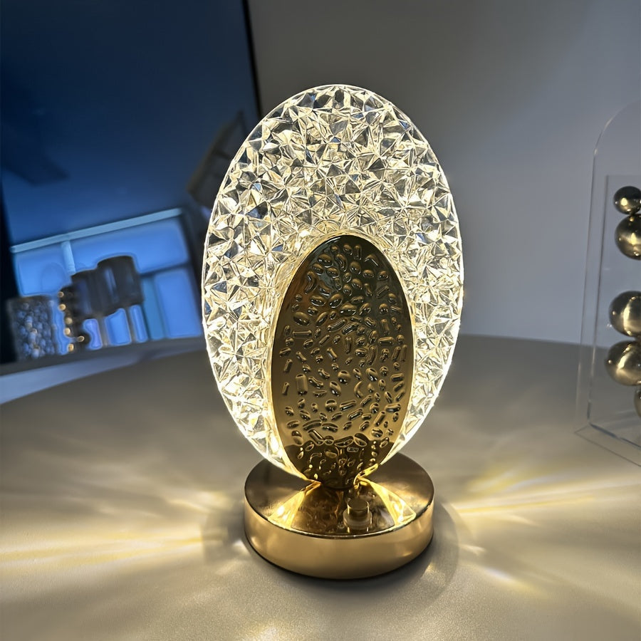 Soft Touch LED Desk Lamp with Decorative Feather Shade