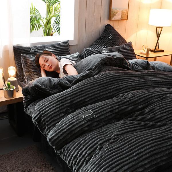 Plush Textured Corduroy Bedding Set