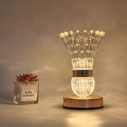 Dimmable LED Glass Table Lamp with Warm Ambient Light