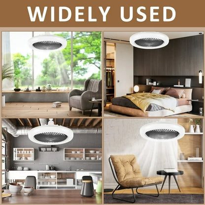 Stylish Ceiling Fan with LED Light and Remote
