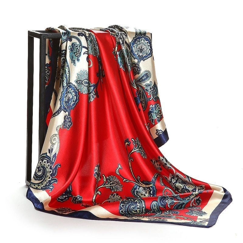 Big Soft Lightweight Square Silk Scarf