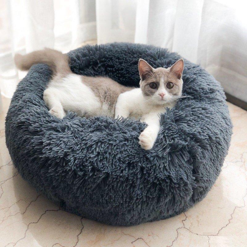Plush Fake Fur Dog Bed