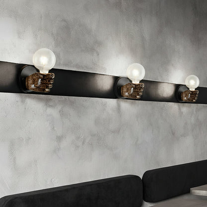 Unique Metal Fist Wall Light