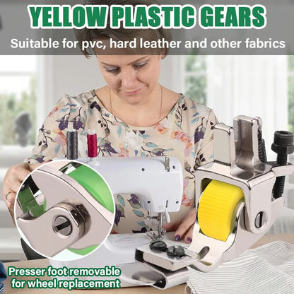 1+1 Free | Versatile Walking Foot for Sewing Machines – Adjustable for Perfect Hems | Green & Yellow
