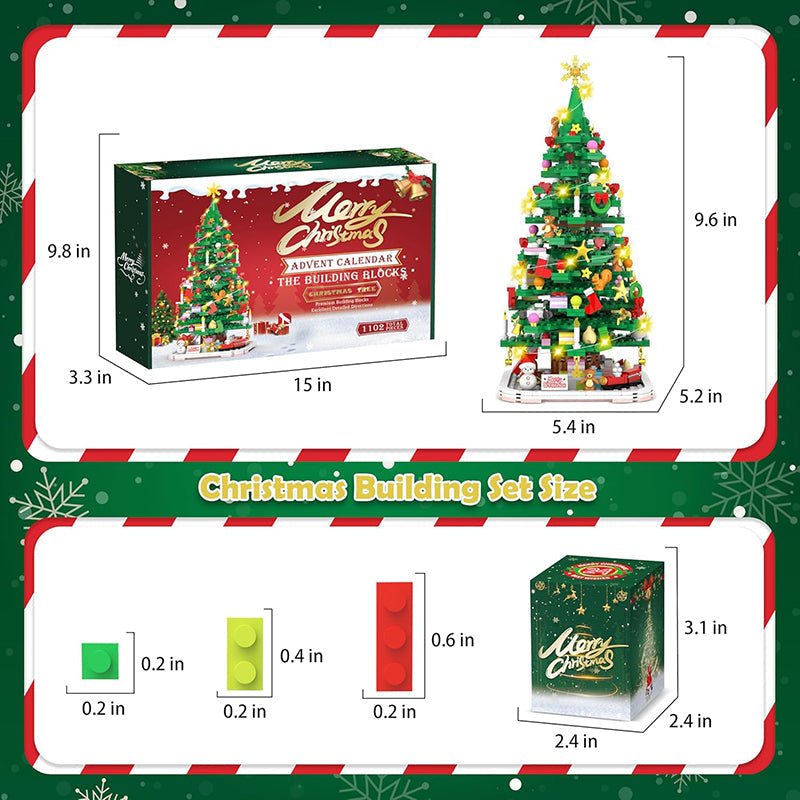 1,102-Piece Christmas Advent Calendar for Creative Holiday Memories