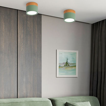 Slim LED Ceiling Fixture Modern Cylinder Light