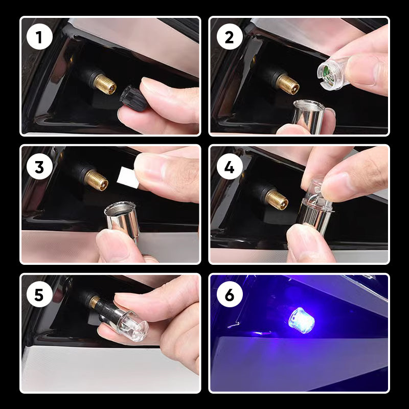 Bright LED Tire Valve Caps