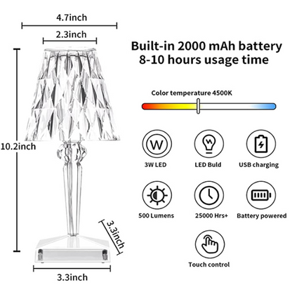 Stylish Table Lamp with USB and Touch Control