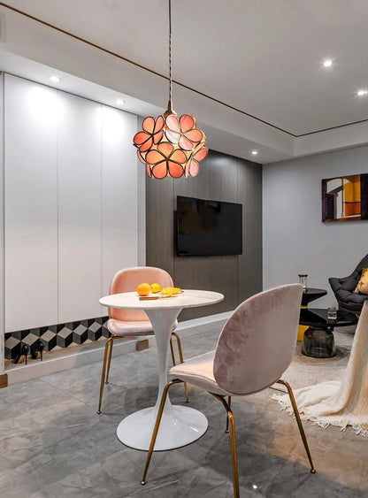 Elegant Glass Pendant Ceiling Light Adjustable Height