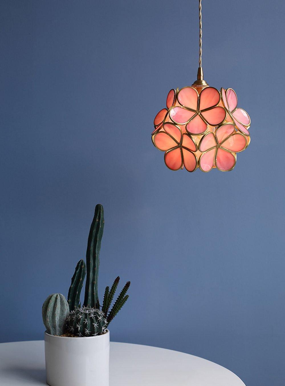 Elegant Glass Pendant Ceiling Light Adjustable Height
