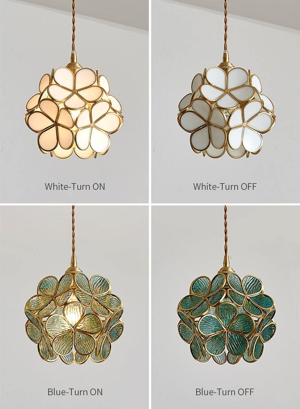 Elegant Glass Pendant Ceiling Light Adjustable Height