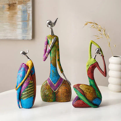 Unique Female Figurine Resin Art Sculpture for Home Decoration
