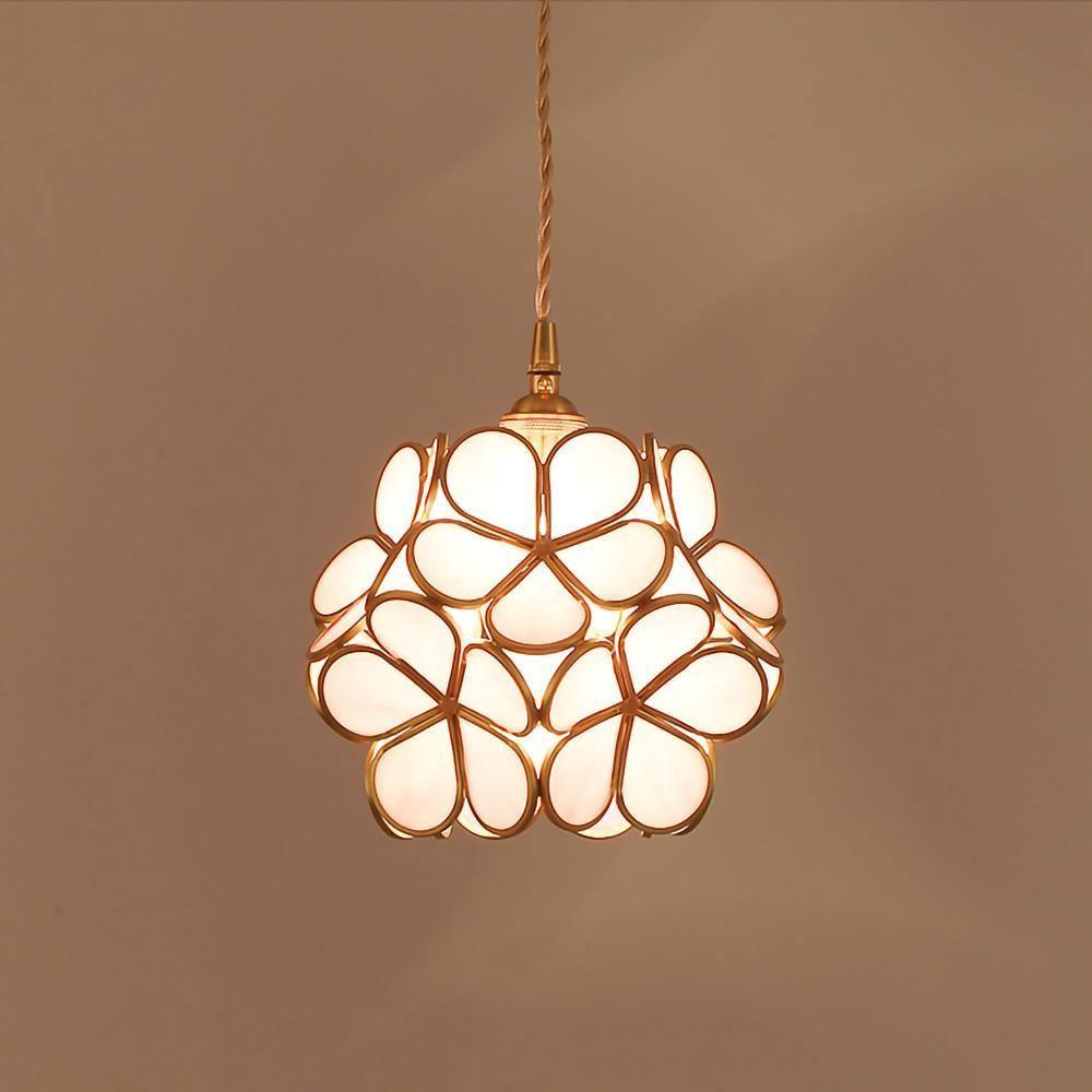 Elegant Glass Pendant Ceiling Light Adjustable Height
