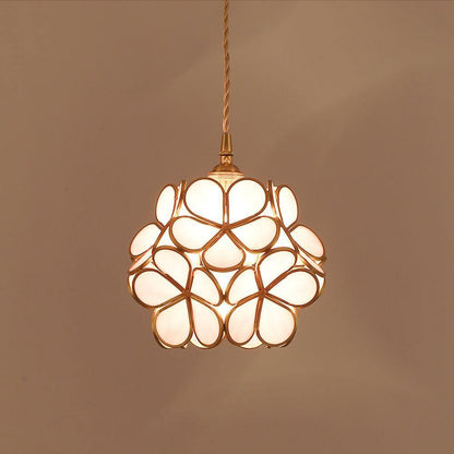 Elegant Glass Pendant Ceiling Light Adjustable Height