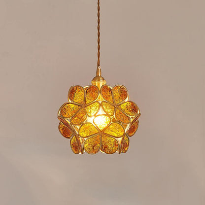 Elegant Glass Pendant Ceiling Light Adjustable Height