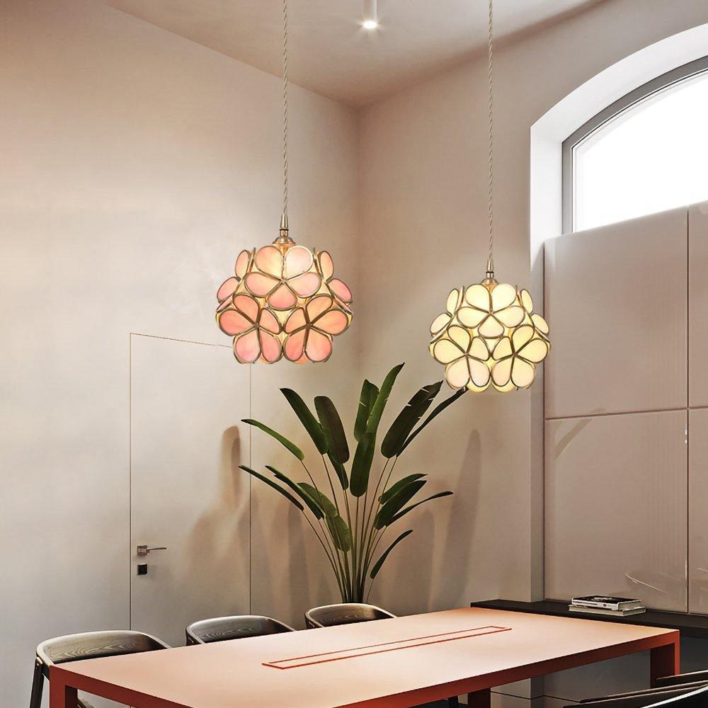 Elegant Glass Pendant Ceiling Light Adjustable Height