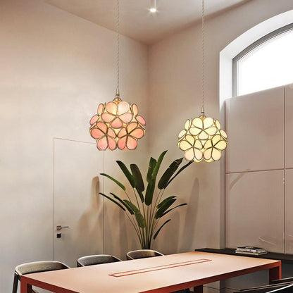Elegant Glass Pendant Ceiling Light Adjustable Height