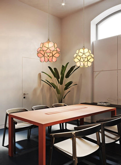 Elegant Glass Pendant Ceiling Light Adjustable Height