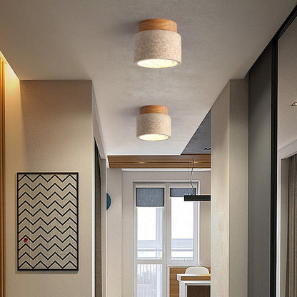 Round Wooden Recessed Ceiling Light Fixture - Cofik