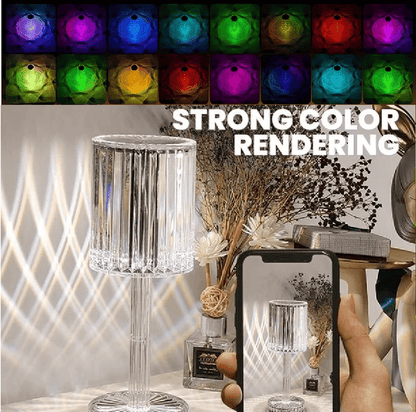 Sleek Dimmable Crystal Table Lamp