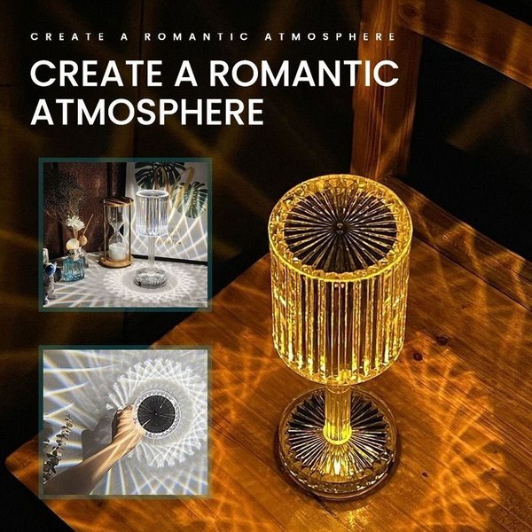Sleek Dimmable Crystal Table Lamp