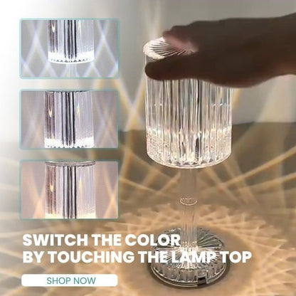 Sleek Dimmable Crystal Table Lamp