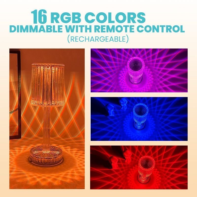 Sleek Dimmable Crystal Table Lamp