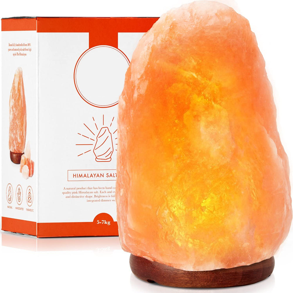 Natural Salt Table Lamp with Adjustable Dimmer