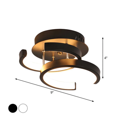 Modern Black LED Ceiling Light Fixture
