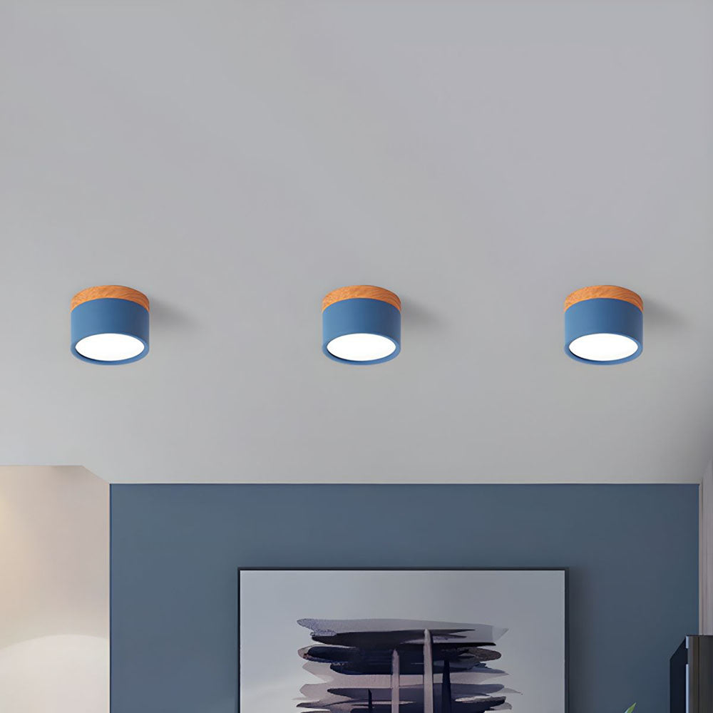 Soft White Wooden Ceiling Light Fixture