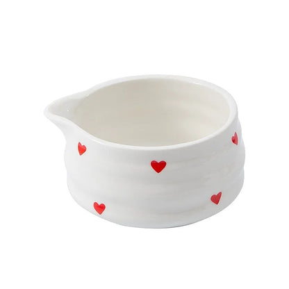 Ceramic Green Tea Bowl Set with Whisk for Matcha