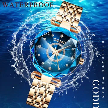 Ladies Glittering Silver Tone Watch