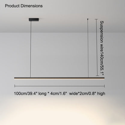 Sleek Metal Kitchen Island LED Pendant Light