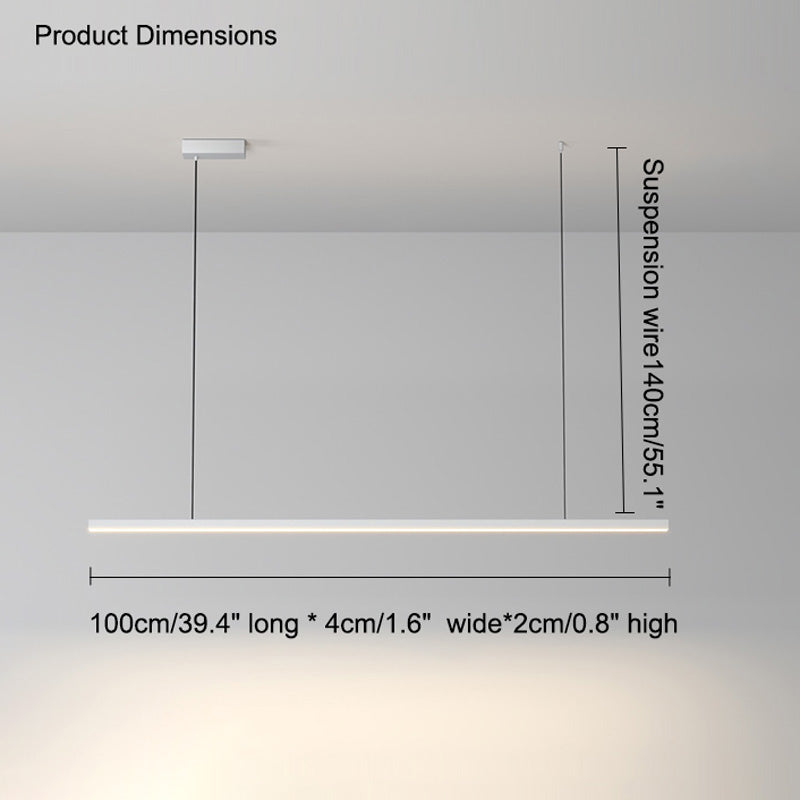 Sleek Metal Kitchen Island LED Pendant Light