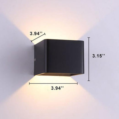Metallic Small Square Wall Light