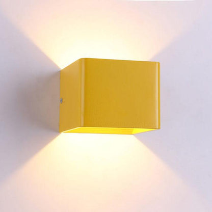 Metallic Small Square Wall Light